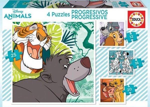 Educa Progressive Disney Animals Puzzle - Image 1