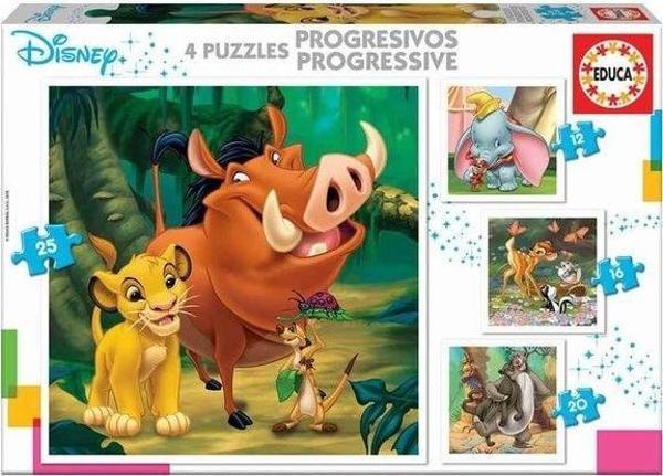 Educa 18104 Progressive Disney Animals Puzzle - Image 1