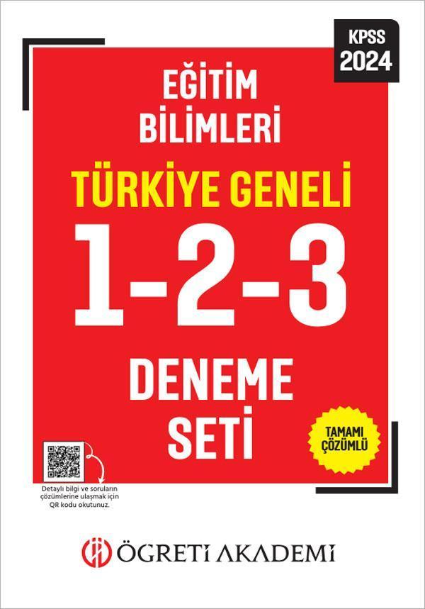 Öğreti Akademi 2024 KPSS Eğitim Bilimleri Tamamı Çözümlü Türkiye Geneli 1-2-3 (3'lü Deneme Seti) - Pegem Akademi Yayıncılık - Image 1