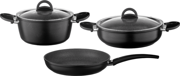 Leggno NEO2121SETS05 5 Parça Granit Set (22cm Derin Tencere-26cm Sığ Tencere-26cm Tava) - Image 1