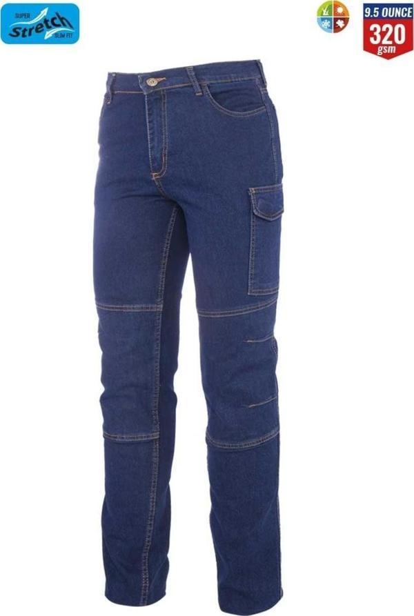 Kot İş Pantolonu Likralı Myform 2150 Denver Denim Renk Mavi - Image 1
