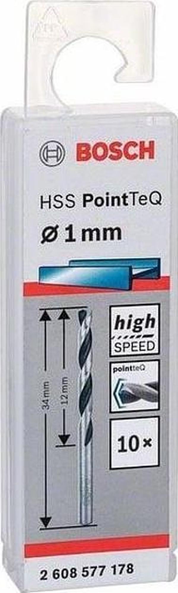 Bosch HSS PointTeQ Matkap Uç Metal 1x12x34mm 10 Parça - Image 1