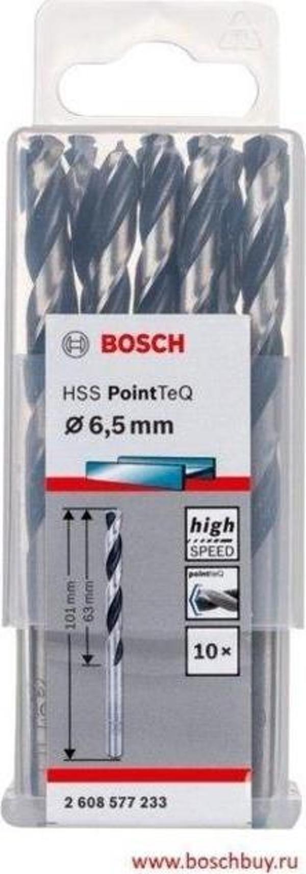 Bosch HSS PointTeQ Matkap Uç Metal 6.5x63x101mm 10 Parça - Image 1