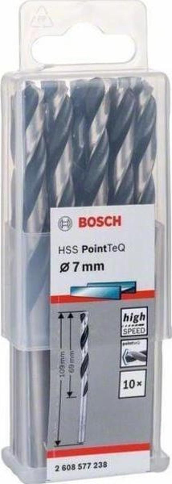 Bosch HSS PointTeQ Matkap Uç Metal 7x69x109mm 10 Parça - Image 1