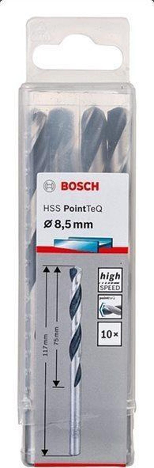 Bosch HSS PointTeQ Matkap Uç Metal 8.5x75x117mm 10 Parça - Image 1