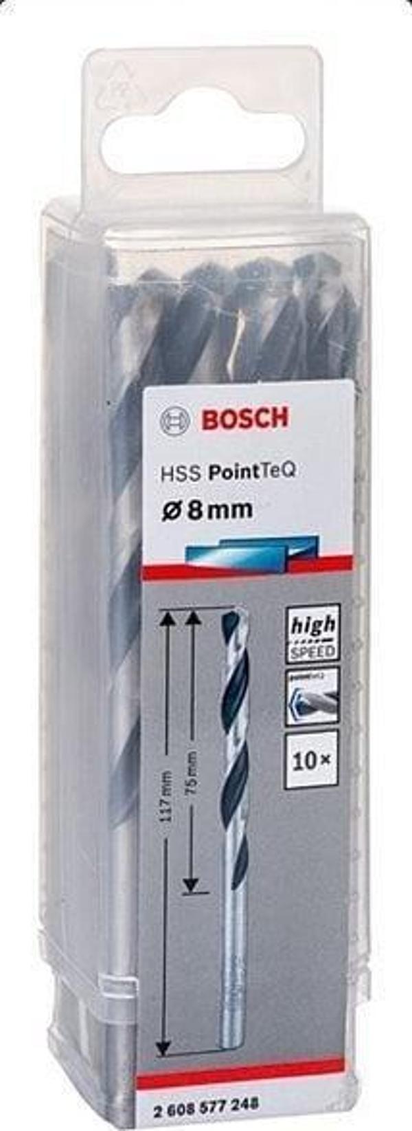 Bosch HSS PointTeQ Matkap Uç Metal 8x75x117mm 10 Parça - Image 1