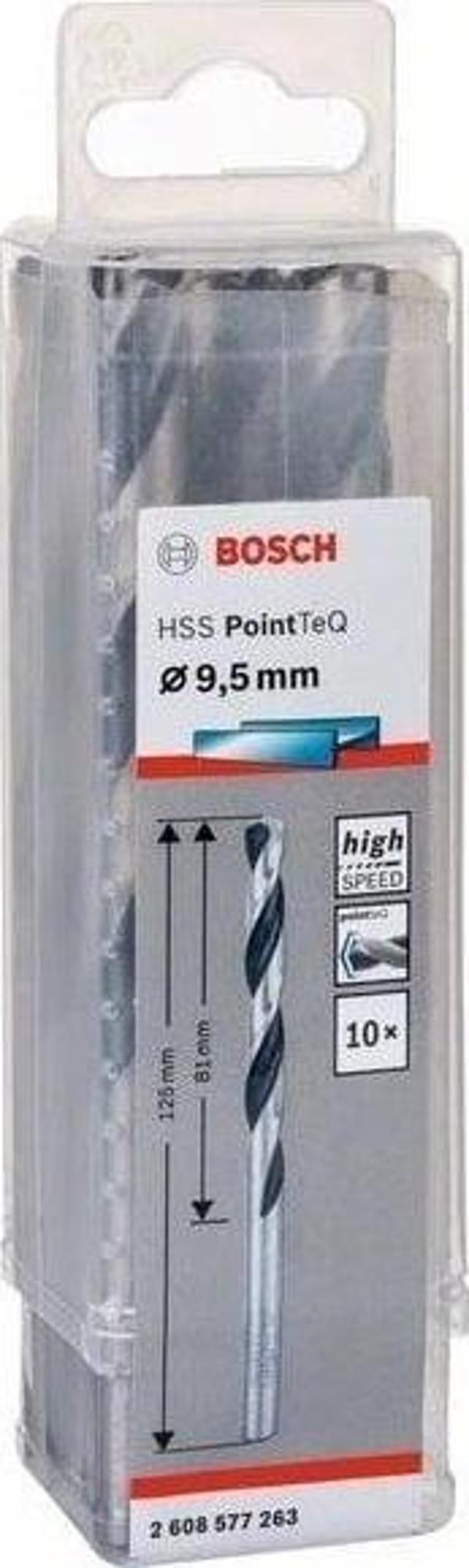 Bosch HSS PointTeQ Matkap Uç Metal 9.5x81x125mm 10 Parça - Image 1