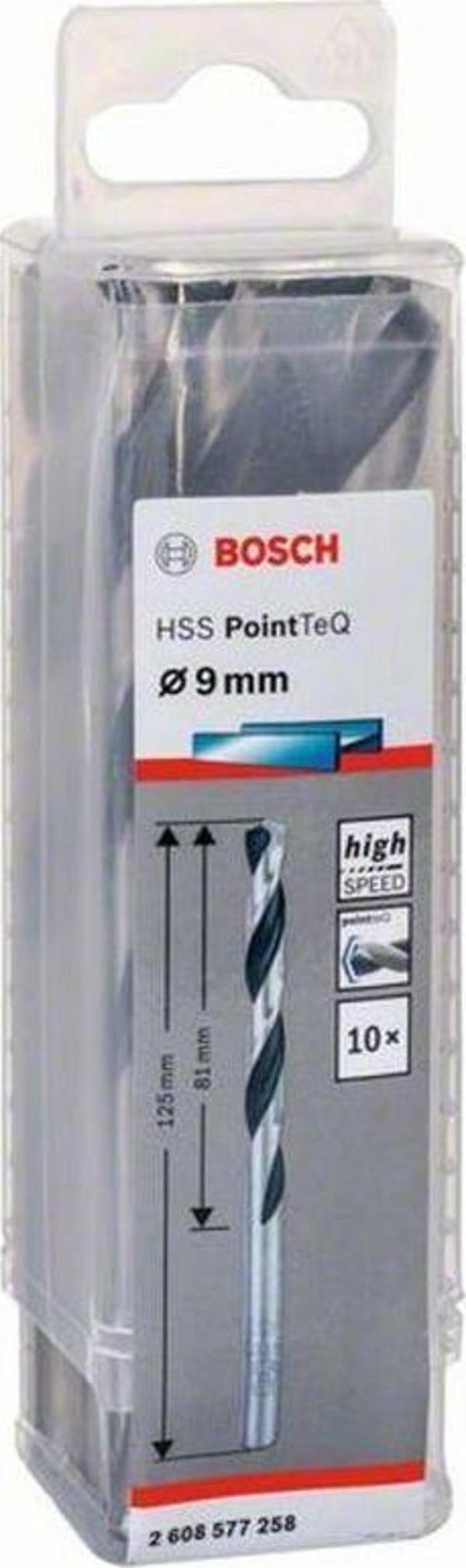 Bosch HSS PointTeQ Matkap Uç Metal 9x81x125mm 10 Parça - Image 1
