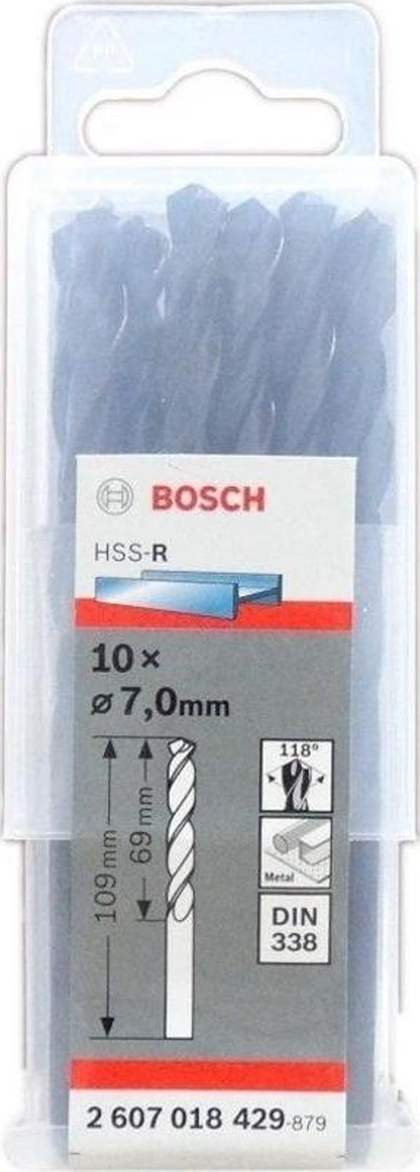 Bosch HSS-R Metal Matkap Uç 7x69x109mm 10 Parça - Image 1