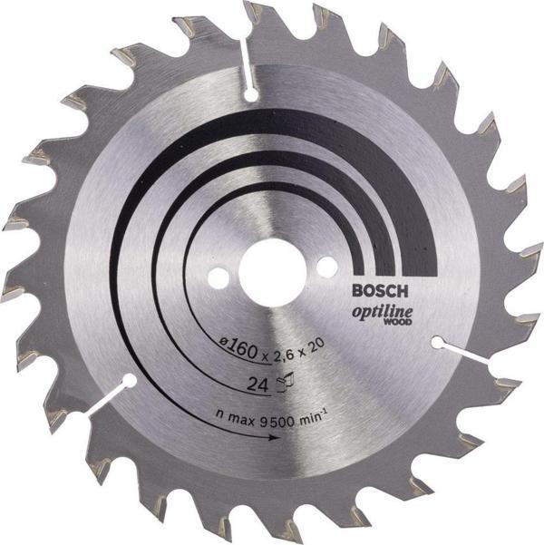 Bosch - Optiline Serisi Ahşap için Daire Testere Bıçağı 160*20/16 mm 24 Diş - Image 1
