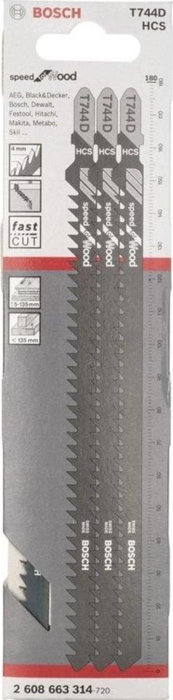 Bosch T744D Dekupaj Testere Bıçak Ahşap 3 Parça - Image 1
