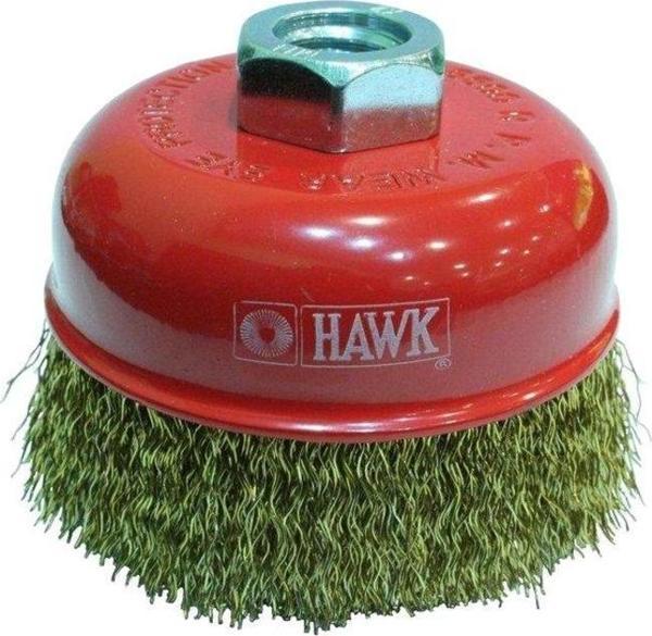 Hawk HA10113 Çanak Fırça Sarı Dalgalı Telli M14 Vidalı 75mm - Image 1