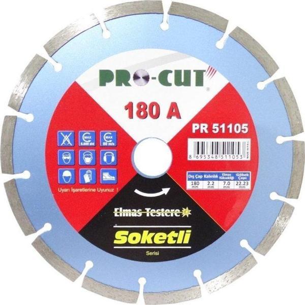 Pro-Cut PR51105 180A Daire Testere 180mm - Beton, Tuğla, Seramik - Image 1