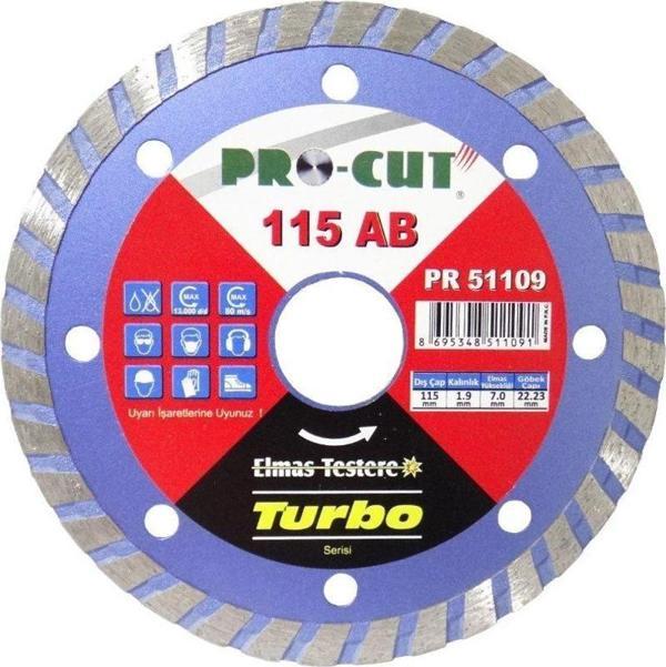 Pro-Cut PR51109 115AB Daire Testere 115mm - Beton, Tuğla - Image 1