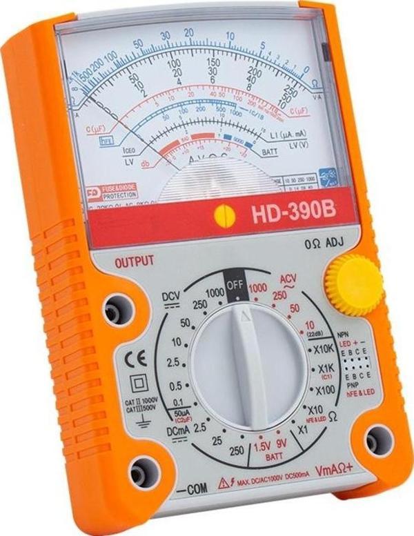 ANALOG ÖLÇÜ ALETİ HD-390B GENİŞ EKRAN (2818) - Image 1