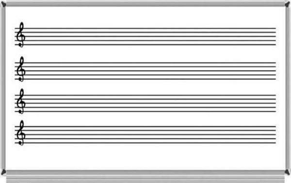 Akyazı 120X140 Müzik Çizgili Laminat Yazı Tahtası - Image 1
