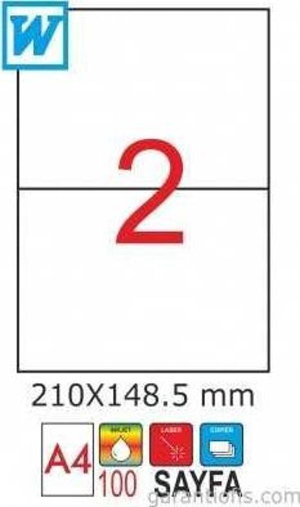 GoldMoon 2002 Laser A4 Sayfa Etiketi 210x148,5mm (100 lü Paket) - Image 1