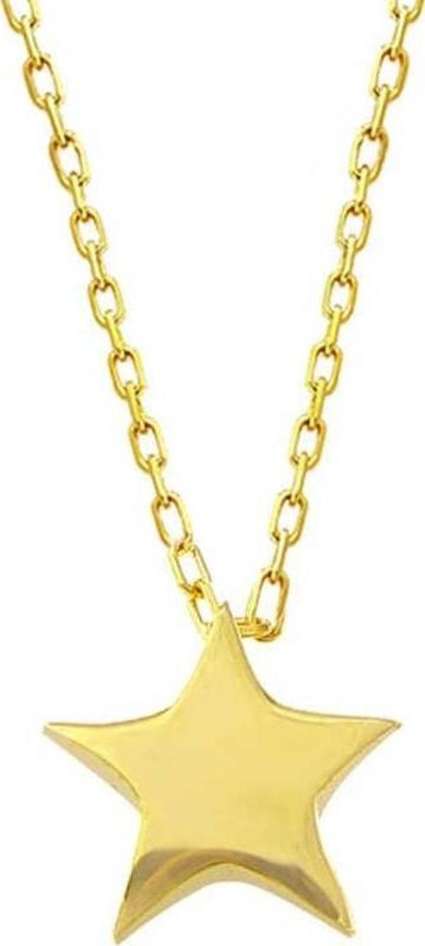 Gümüş Gold Yıldız Kadın Kolye - Image 1