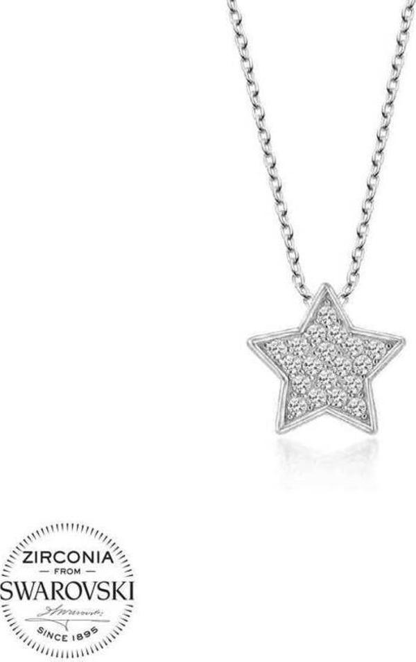 Swarovski Taşlı Gümüş Yıldız Bayan Kolye - Image 1