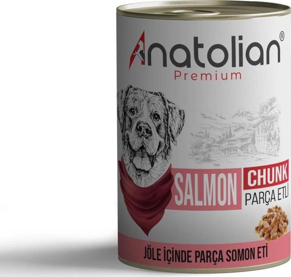 Anatolian Premium Adult Salmon Somonlu Parça Etli Yetişkin Köpek Konservesi 400 gr - Image 1