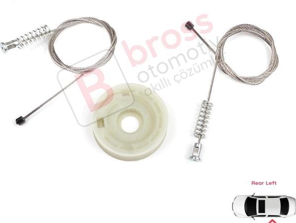 Ford Focus MK1 1998-2005 4/5 Kapı Hatchback Sedan Wagon 1138204 İçin Arka Sol Cam Kriko Tamir Seti - Image 1