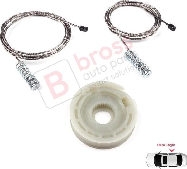 Ford Focus MK1 1998-2005 4/5 Kapı Hatchback Sedan Wagon 1143004 İçin Arka Sağ Cam Kriko Tamir Seti - Image 1