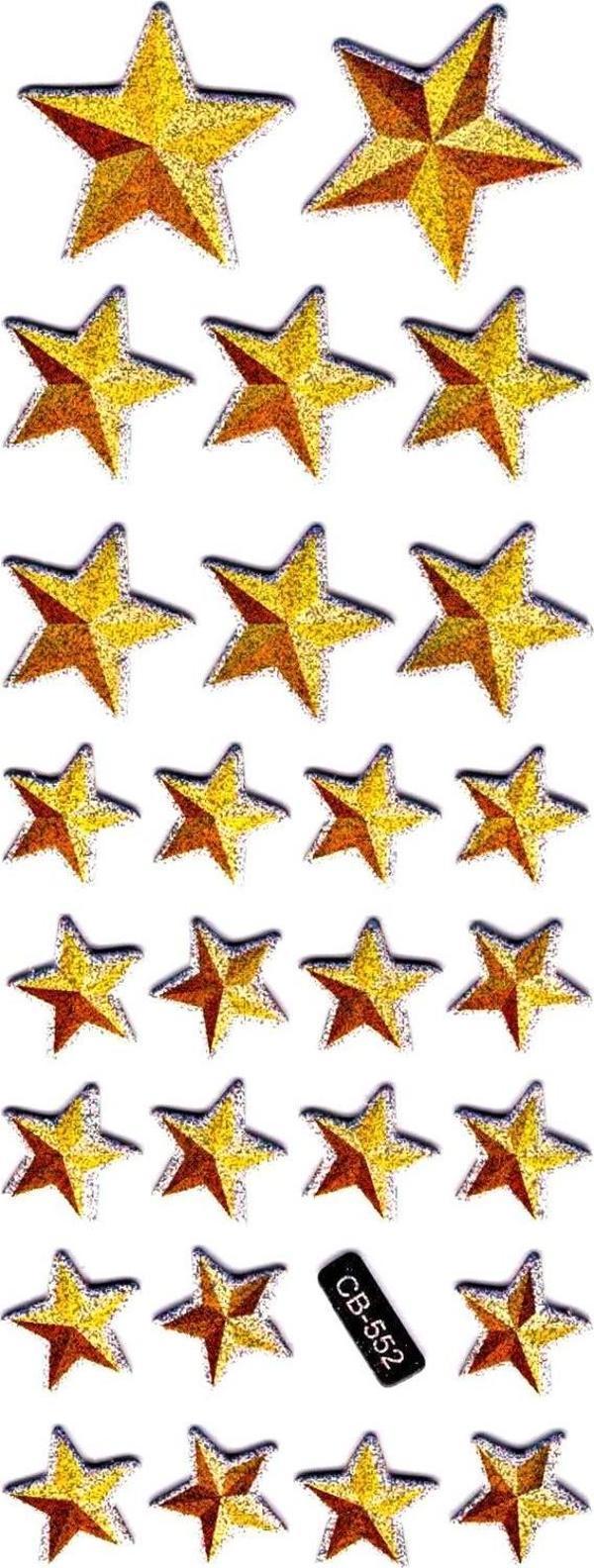 Sticker Kabartmalı Sticker Defter, Planlayıcı Etiket - (cb-552) 16x7 cm- Parlak Yıldızlar - Image 1