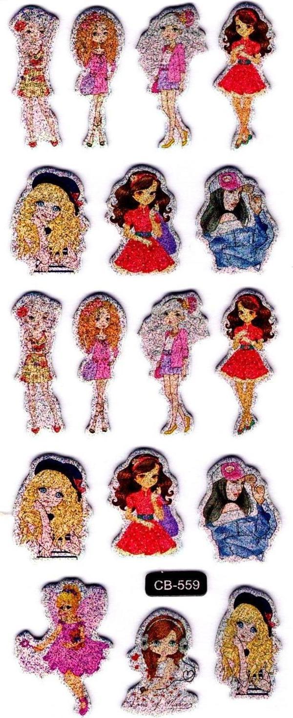 Sticker Kabartmalı Sticker Defter, Planlayıcı Etiket - (cb-559) 16x7 cm- Kızlar - Image 1