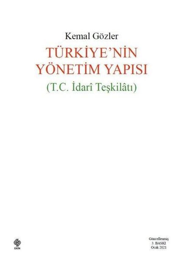 Türkiyenin Yönetim Yapısı T.C İdari Teşkilatı - Ekin Basım Yayın - Image 1