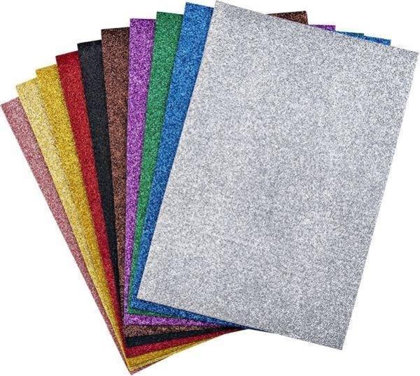 tahtakalehobi Simli Yapışkanlı Eva 20x30 cm. 10 Renk - Image 1
