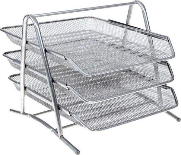 Kraf Perfore Evrak Rafı Metal 3 Katlı GRİ - Image 1