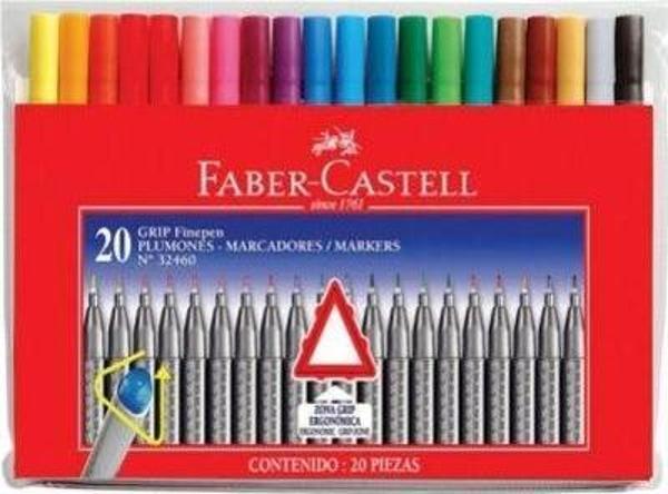 Faber-Castell Grip Finepen İnce Uçlu Kalem 0.4 mm 20 Renk - Image 1