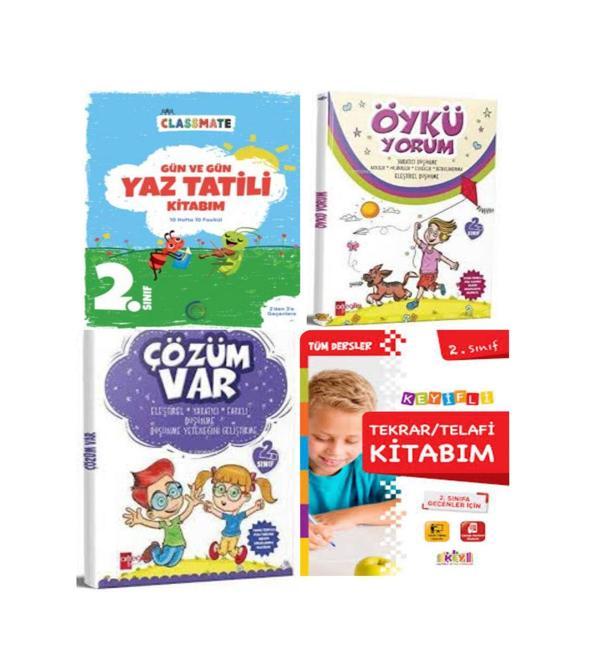 2. Sınıf Gün Ve Gün Yaz Tatili Kitabım +Öykü Yorum+Çözüm Var Ve Telafi Tekrar Kitabım - 5 Renk Yayınları - Image 1