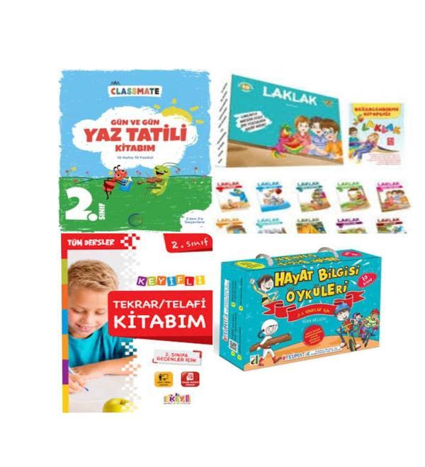 2. Sınıf Yaz Tatili Kitabım + Laklak Hikaye Serisi +Hayat Bilgisi Öyküleri Ve Telafi Tekrar Kitabım - 5 Renk Yayınları - Image 1