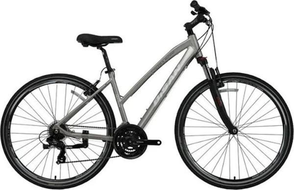 BİSAN TRX 8200 KADIN ŞEHİR BİSİKLETİ 45CM V 28 JANT 21 VİTES AÇIK METALİK GRİ BEYAZ - Image 1