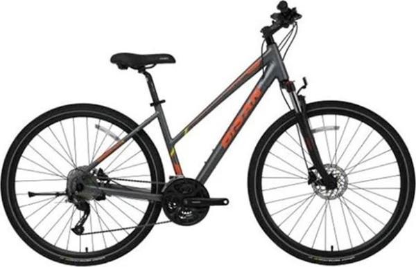 BİSAN TRX 8300 KADIN ŞEHİR BİSİKLETİ 45CM HD 28 JANT 27 VİTES ALTUS METALİK GRİ TURUNCU - Image 1