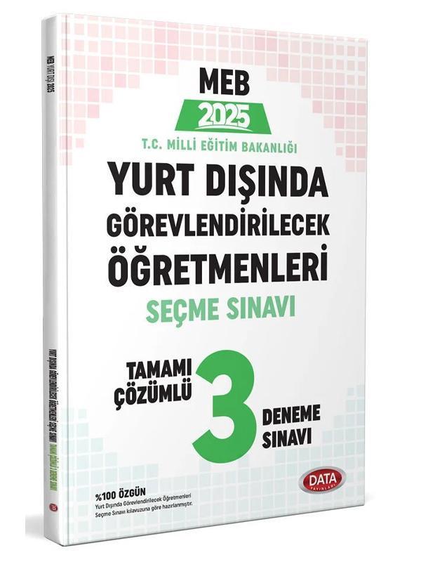 Data 2025 MEB Yurt Dışında Görevlendirilecek Öğretmenleri Seçme Sınavı 3 Deneme Çözümlü Data Yayınları - Data Yayınları - Image 1