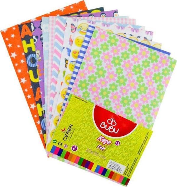 BuBu Desenli Keçe 20x30 cm 2mm 10 Desen Çiçekli  - Image 1