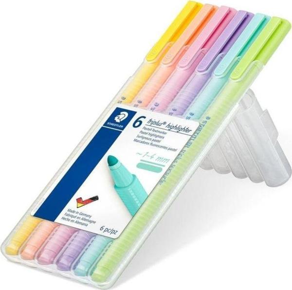 Staedtler Triplus Textsurfer Fosforlu Kalem 6 PASTEL RENK PLASTİK KUTULU SET - Image 1