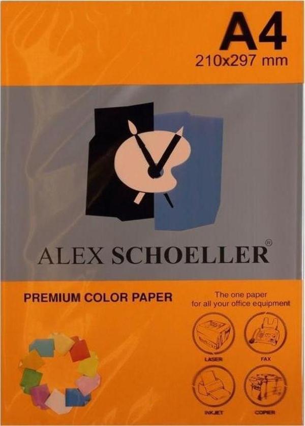 Alex Schoeller Renkli Fotokopi Kağıdı A4 500'lü Paket KOYU SARI ALX-610 - Image 1