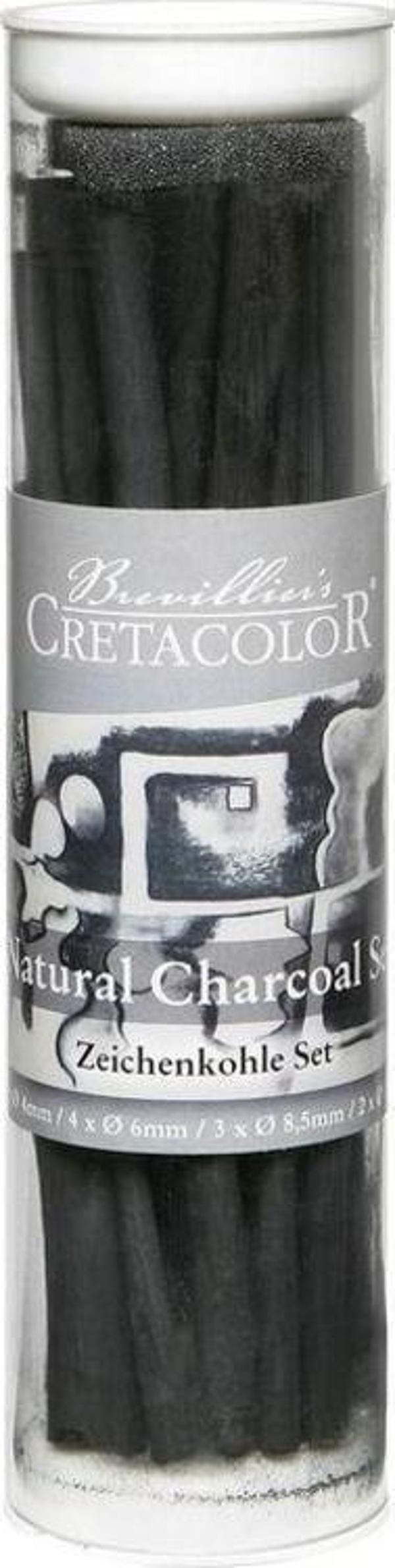 Cretacolor Natural Charcoal Set 13'lü Karışık Doğal Kömür Füzen Seti (493 99) - Image 1