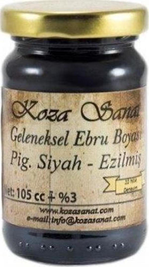 Koza Sanat Koza GELENEKSEL Ebru Boyası 105 cc. Pigment Siyah - Image 1