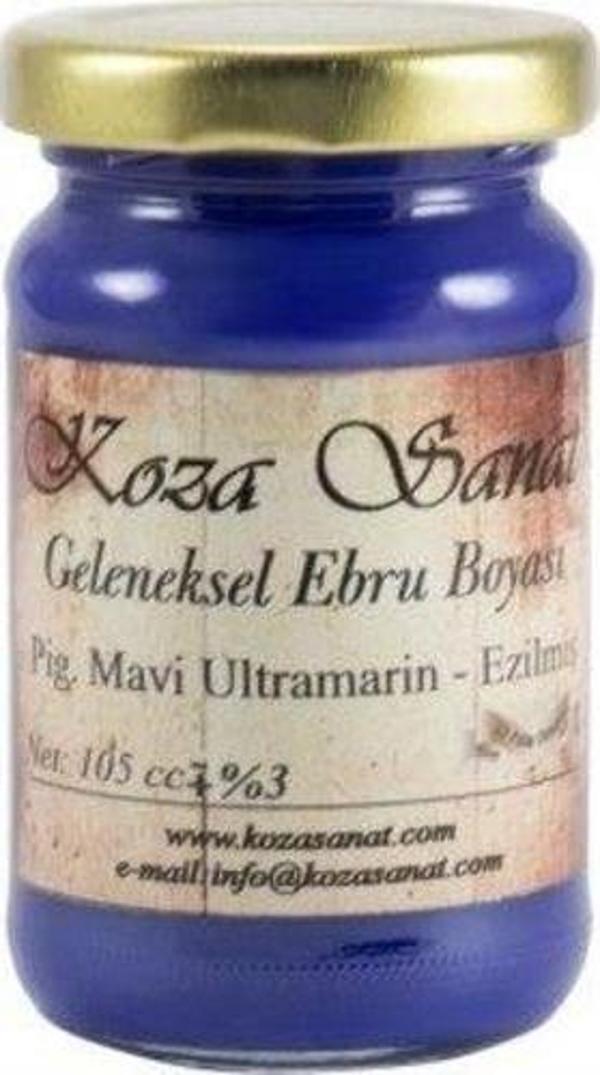 Koza Sanat Koza GELENEKSEL Ebru Boyası 105 cc. Pigment Mavi - Ultramarin - Image 1