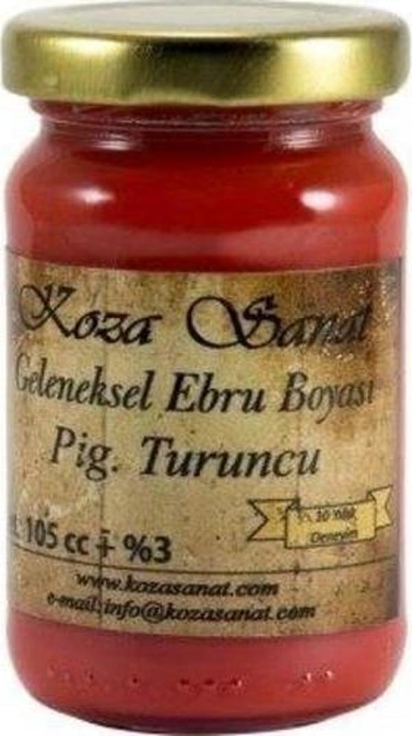Koza Sanat Koza GELENEKSEL Ebru Boyası 105 cc. Pigment Turuncu - Image 1