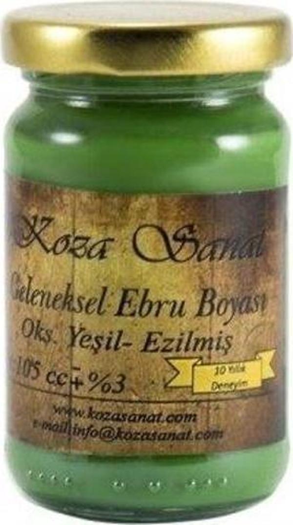 Koza Sanat Koza GELENEKSEL Ebru Boyası 105 cc. Oksit Yeşil - Image 1