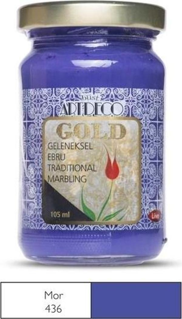 Artdeco Gold Geleneksel Ebru Boyası 105ml Mor 436 S.5 - Image 1
