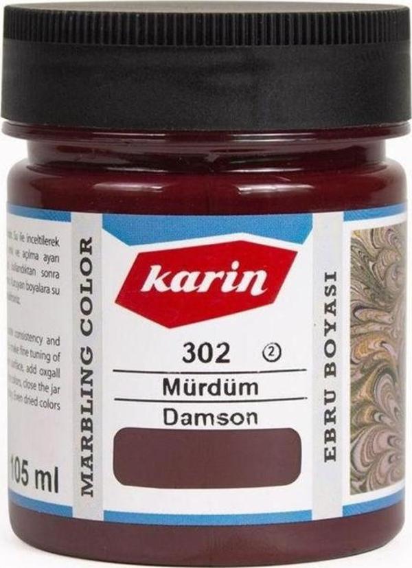 Karin Geleneksel Ebru Boyası 302 MÜRDÜM 105 ml - Image 1