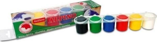 Alpino Tempera Sulu Boya 6 Renk x 25 ml - Image 1