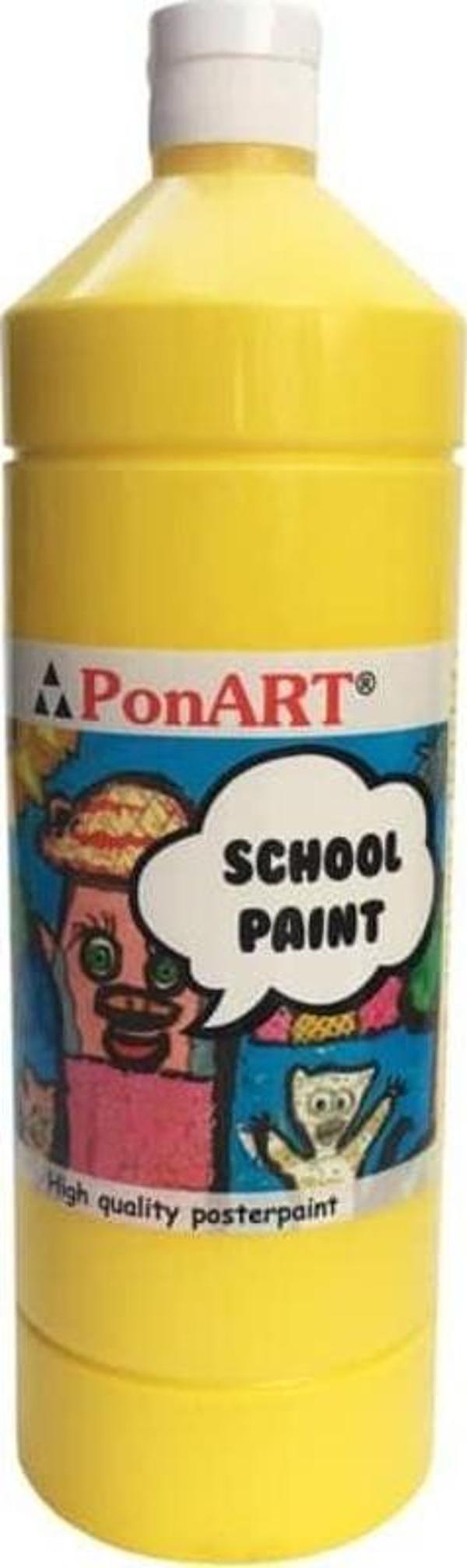 Ponart School Paint Çok Amaçlı Okul Boyası Sarı 250 ml - Image 1