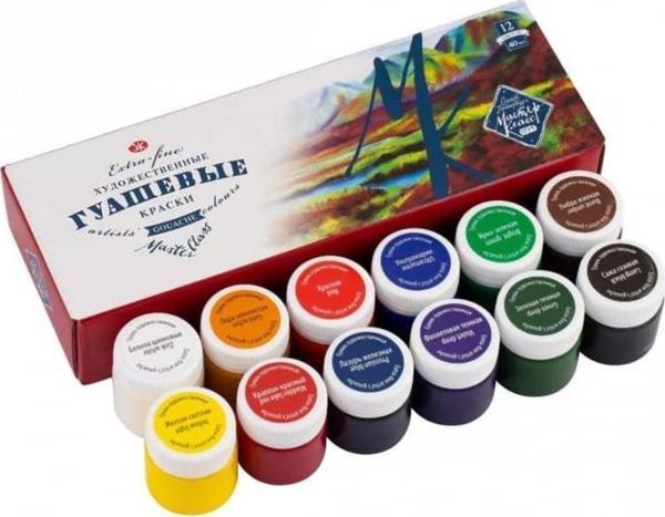 St. Petersburg Master Class Extra Fine Guaj Boya 12 Renk x 40 ml. - Image 1